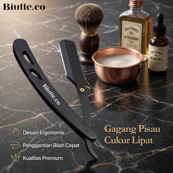 Biutte.co Gagang Pisau Cukur Lipat Barber Razor Shaving Knife - YT-JAD