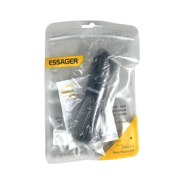 Gambar produk ESSAGER Kabel Data USB A to Type C Fast Charging 7A 100W - ES-X78 - Kemasan