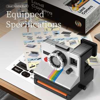 Gambar produk RAZUS Mainan Balok Susun Vintage Retro Camera Polaroid Bricks Blok - MY97131 - 1