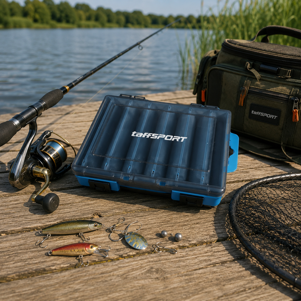 TaffSPORT Kotak Perkakas Pancing Kail Umpan Dua Sisi Tackle Box 12Grid - YR-12 Gambar produk TaffSPORT Kotak Perkakas Pancing Kail Umpan Dua Sisi Tackle Box 12Grid - YR-12 - 2