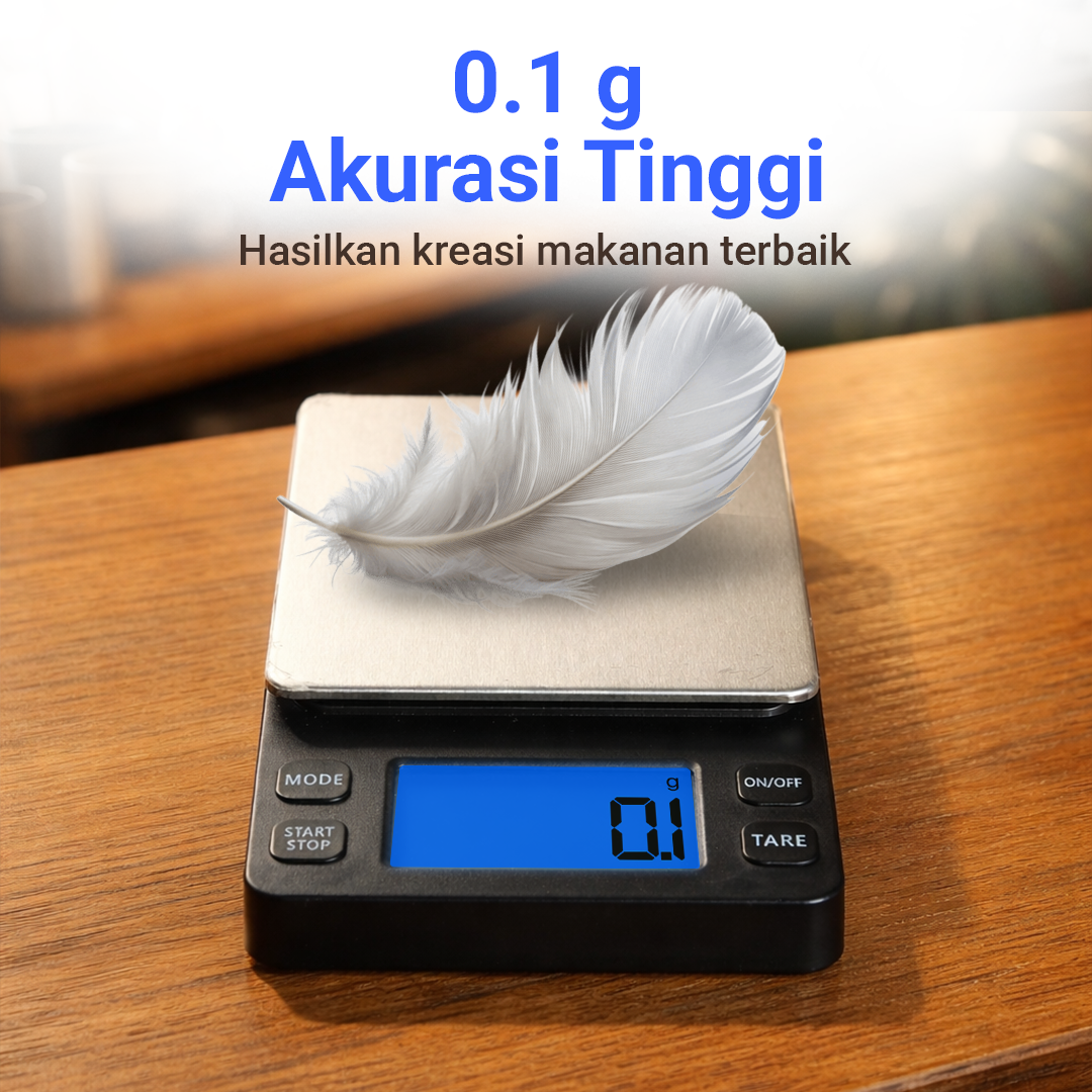 DOHENG Timbangan Mini Serbaguna Kitchen Jewelry Coffee Scale 2kg 0.1g - BST-8601 Gambar produk DOHENG Timbangan Mini Serbaguna Kitchen Jewelry Coffee Scale 2kg 0.1g - BST-8601 - 1