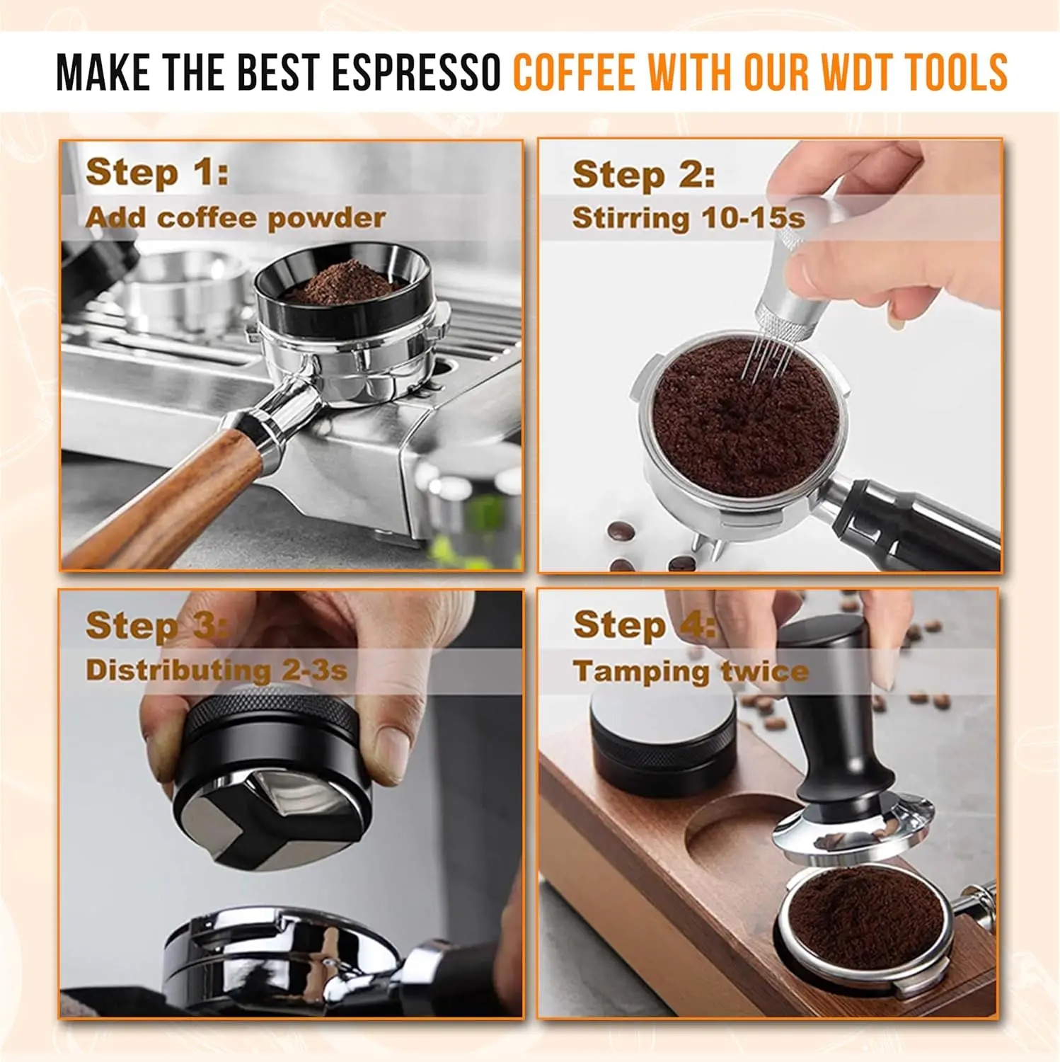 One Two Cups Jarum Kopi Espresso WDT Needle Distribution Tool 6 Pin - MD-600 Gambar produk One Two Cups Jarum Kopi Espresso WDT Needle Distribution Tool 6 Pin - MD-600 - 6