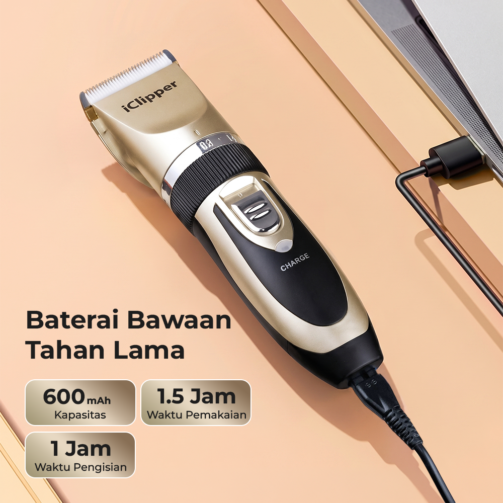 iClipper Alat Cukur Bulu Hewan Anjing Kucing Domba 8200RPM 600mAh - 938 Gambar produk iClipper Alat Cukur Bulu Hewan Anjing Kucing Domba 8200RPM 600mAh - 938 - 6