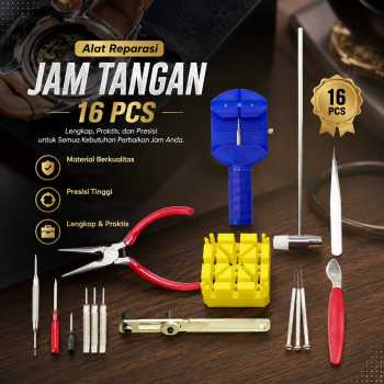 Gambar produk Alat Reparasi Servis Jam Tangan Set 16 PCS - WW082
