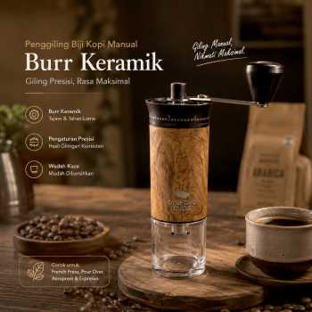 One Two Cups Penggiling Kopi Manual Coffee Grinder Keramik - 5011 Pro-B