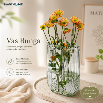TaffHOME Vas Bunga Dekorasi Interior Ruang Tamu Model U - XS-U1