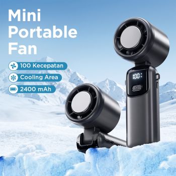 GRE Kipas Mini Portable Handheld Fan Cold Compress 100 Speed 2400mAh - S17