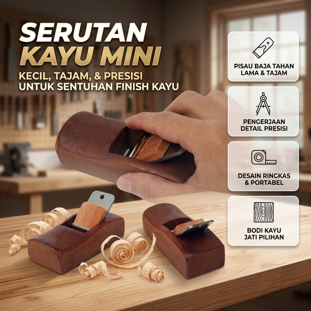 MUDINGFANG Ketam Serutan Kayu Mini Manual Hand Carpentry - WDS795 Gambar produk MUDINGFANG Ketam Serutan Kayu Mini Manual Hand Carpentry - WDS795 - Utama