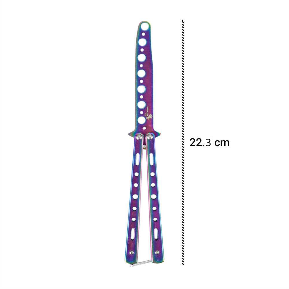 KNIFEZER Butterfly Balisong Pisau Lipat Training Portable Knife - C28 Gambar produk KNIFEZER Butterfly Balisong Pisau Lipat Training Portable Knife - C28 - 4