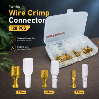 Gambar produk Taffware Terminal Wire Crimp Connector Spade Kit 120 PCS - SC7