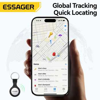 Gambar produk ESSAGER Smart Tag Tracker Bluetooth Finder Key iOS Support Only 4 PCS - ESFD-ZY02-4Z - 2