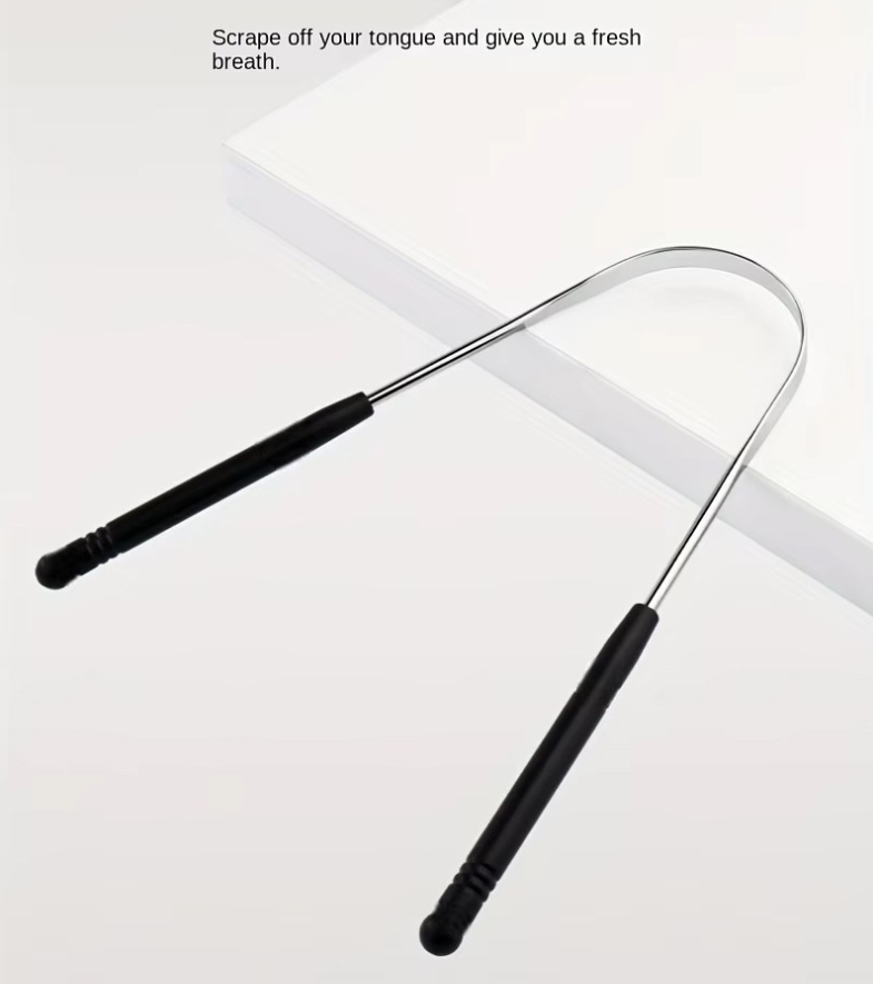 Uung Pembersih Lidah Bau Mulut Tongue Scraper Stainless Steel - INU149 Gambar produk Uung Pembersih Lidah Bau Mulut Tongue Scraper Stainless Steel - INU149 - 4
