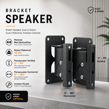 Gambar produk MagiDeal Bracket Speaker Dinding Wall Mount Adjustable 2 PCS - SPS-332