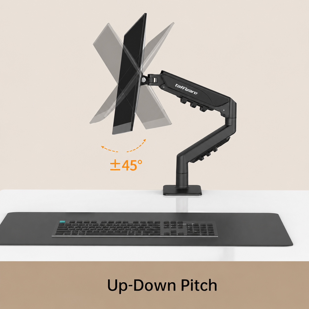 Taffware Bracket Monitor Table Mount Clamp VESA 100x100 17-32 Inch TV - F80 Gambar produk Taffware Bracket Monitor Table Mount Clamp VESA 100x100 17-32 Inch TV - F80 - 4