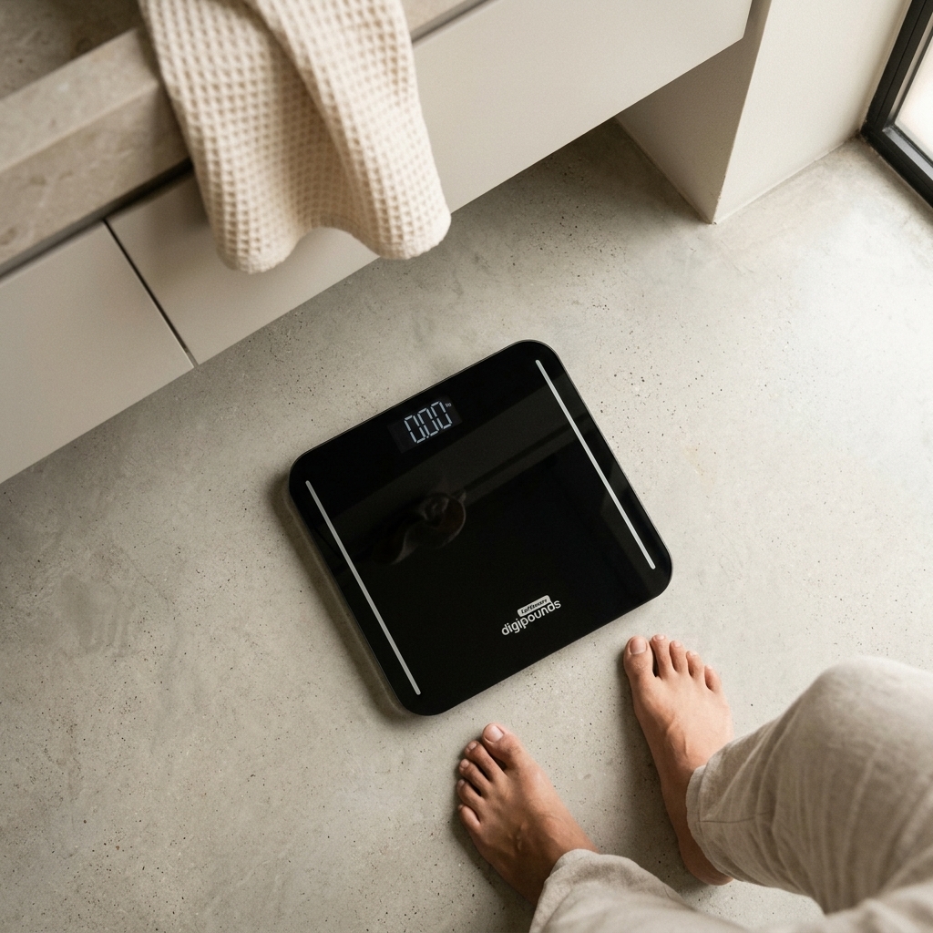 Taffware Digipounds Timbangan Badan Digital Scale Tempered Glass 180kg - B7089 Gambar produk Taffware Digipounds Timbangan Badan Digital Scale Tempered Glass 180kg - B7089 - 5