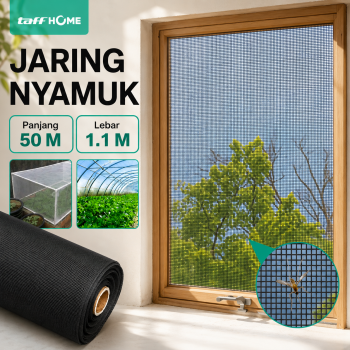 TaffHOME Kasa Nyamuk Jaring Jendela DIY Mosquito Net Nano 20 Mesh 50M - AW20