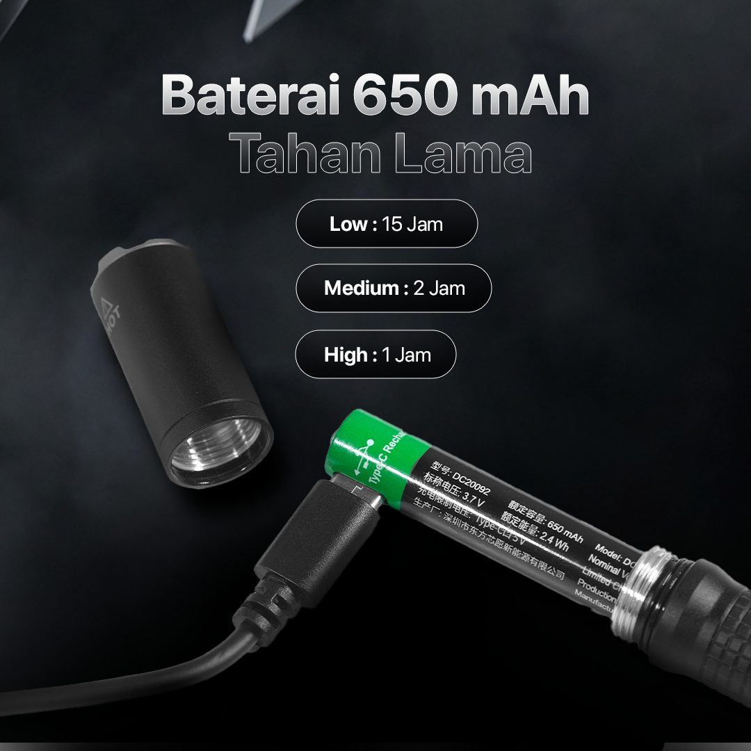 NEXTORCH Lampu Senter LED Mini Penlight Tactical USB Type C 850 Lumens - TA22 Gambar produk NEXTORCH Lampu Senter LED Mini Penlight Tactical USB Type C 850 Lumens - TA22 - 4