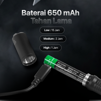 Gambar produk NEXTORCH Lampu Senter LED Mini Penlight Tactical USB Type C 850 Lumens - TA22 - 4