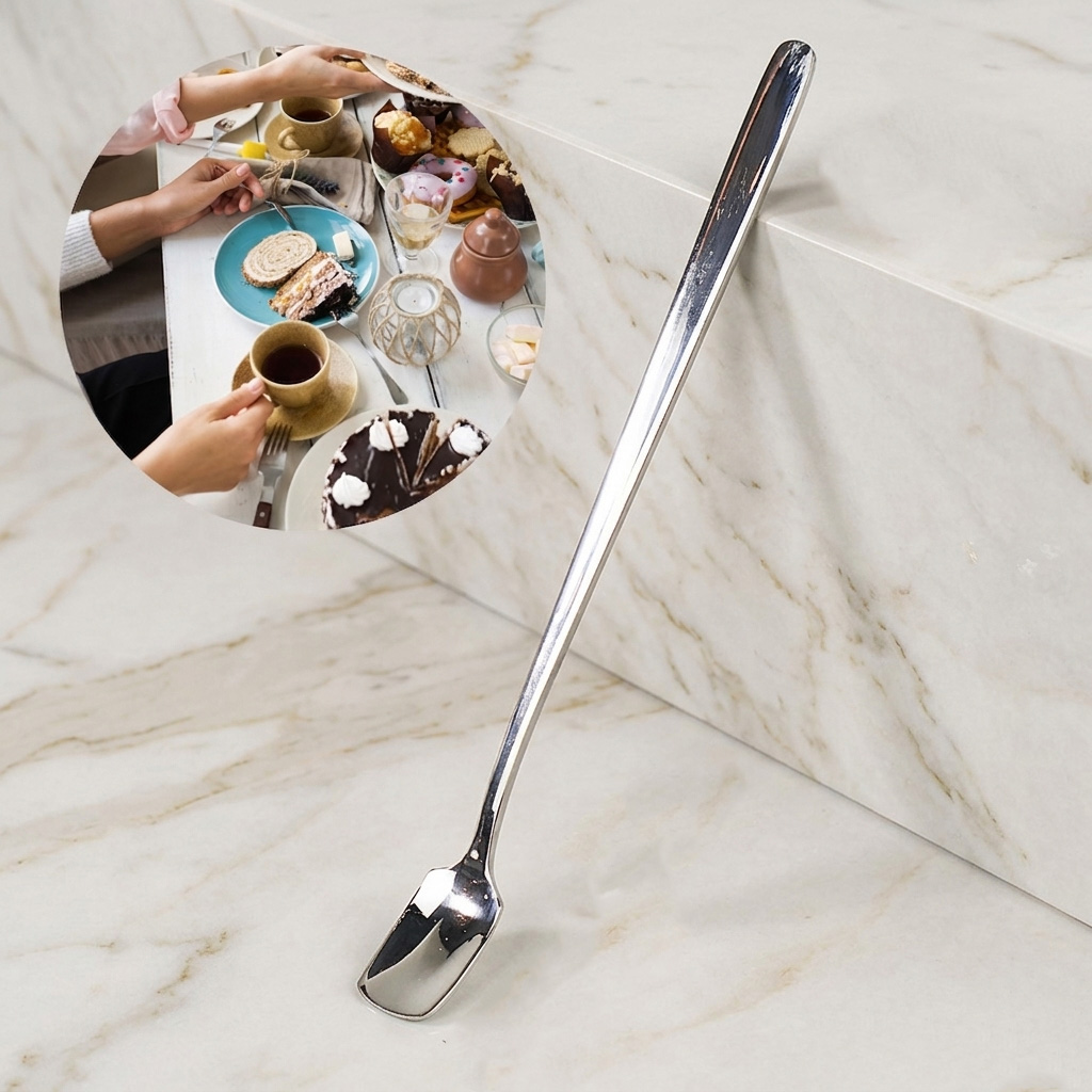 JUICI Sendok Teh Gagang Panjang Long Tea Spoon Stainless Steel 15cm - GGN285 Gambar produk JUICI Sendok Teh Gagang Panjang Long Tea Spoon Stainless Steel 15cm - GGN285 - Utama