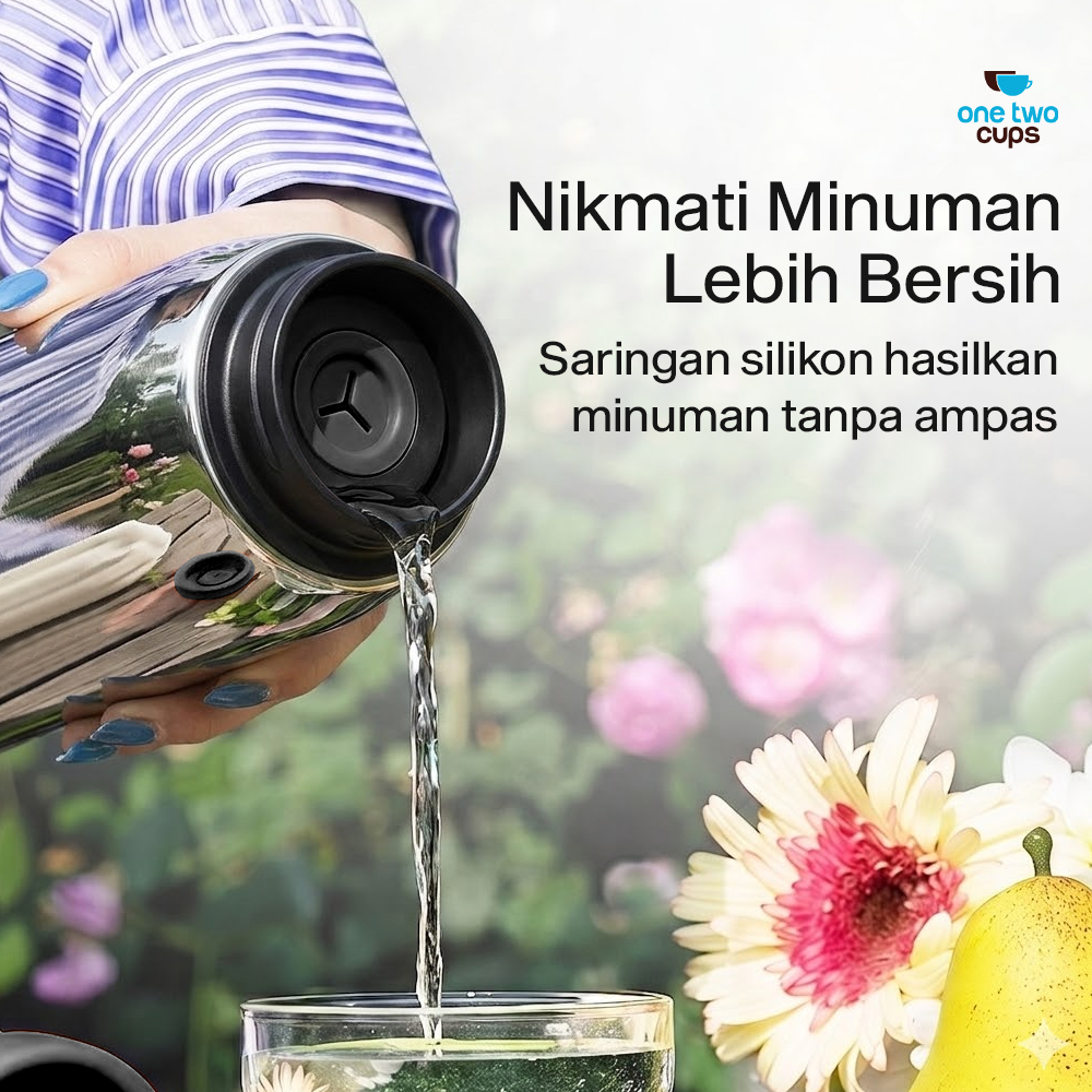 One Two Cups Botol Minum Tumbler Air BPA Free Stainless Steel 520ml - CL520 Gambar produk One Two Cups Botol Minum Tumbler Air BPA Free Stainless Steel 520ml - CL520 - 2