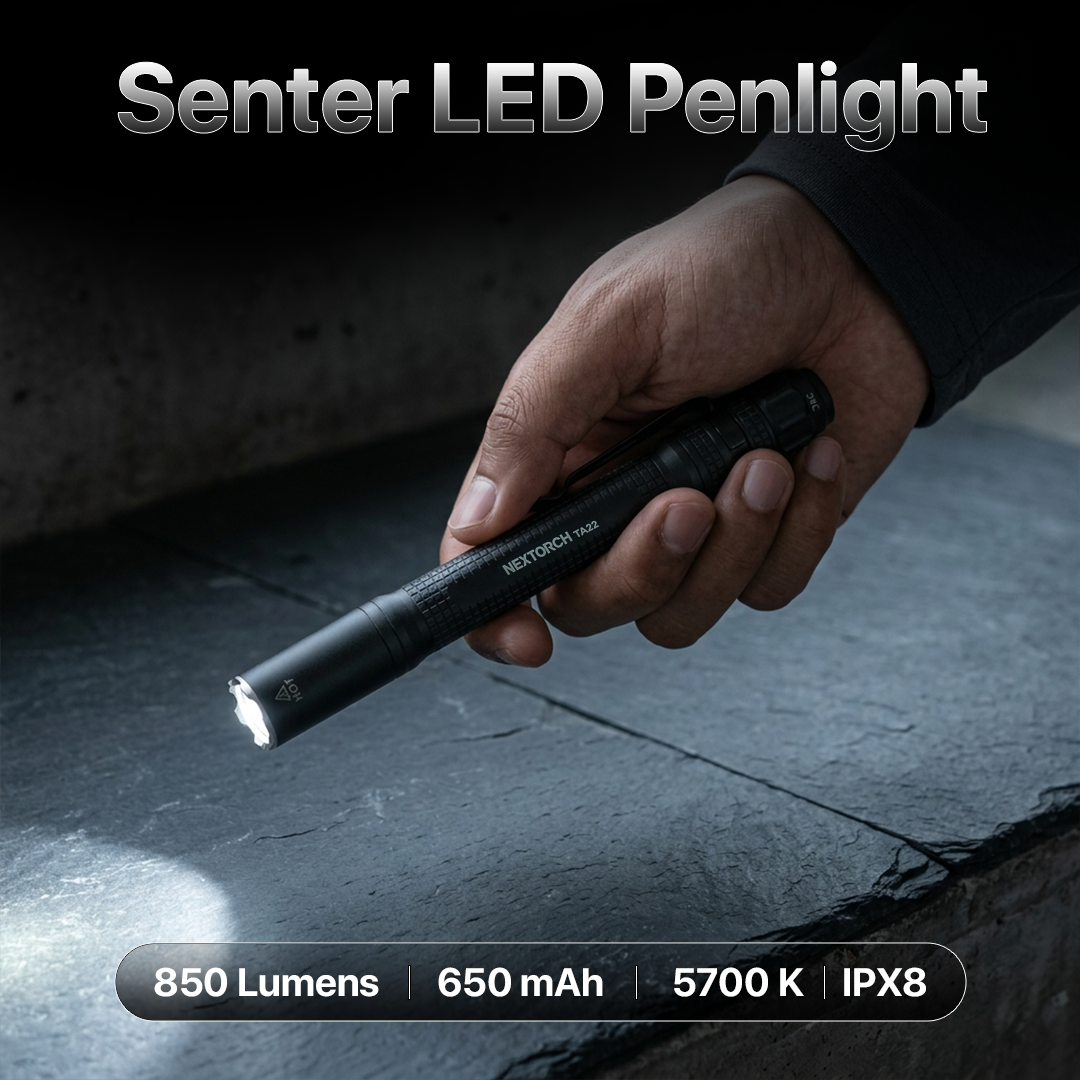 NEXTORCH Lampu Senter LED Mini Penlight Tactical USB Type C 850 Lumens - TA22 Gambar produk NEXTORCH Lampu Senter LED Mini Penlight Tactical USB Type C 850 Lumens - TA22 - Utama