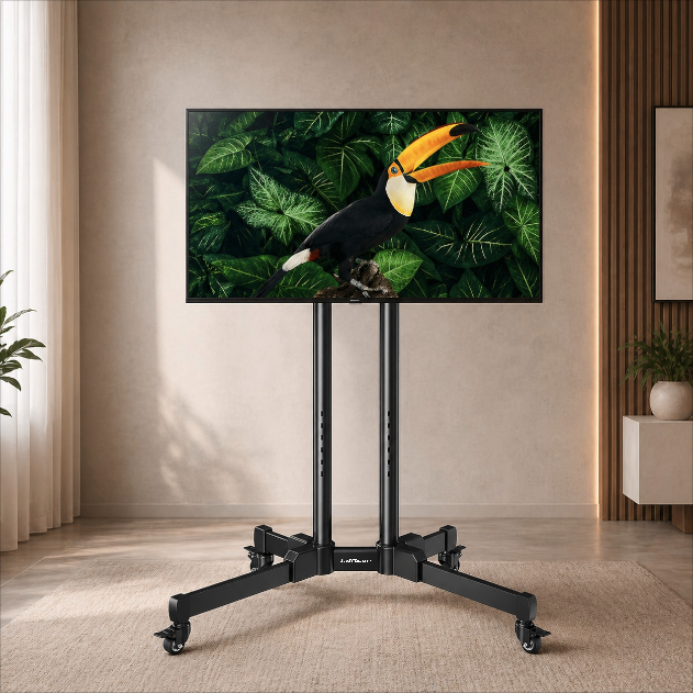 Taffware Bracket TV Floor Stand Wheel VESA 600x400 for 32-65 Inch TV - 1501 Gambar produk Taffware Bracket TV Floor Stand Wheel VESA 600x400 for 32-65 Inch TV - 1501 - 7
