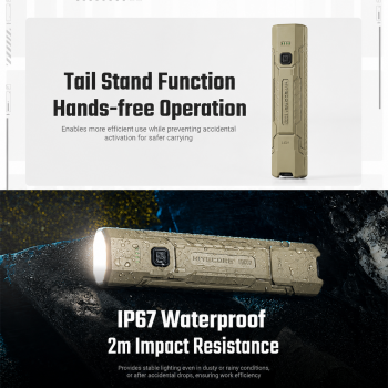 Gambar produk NITECORE Senter LED Flashlight 3 Color Rechargeable IP67 1500 Lumens - EDC07 - 1