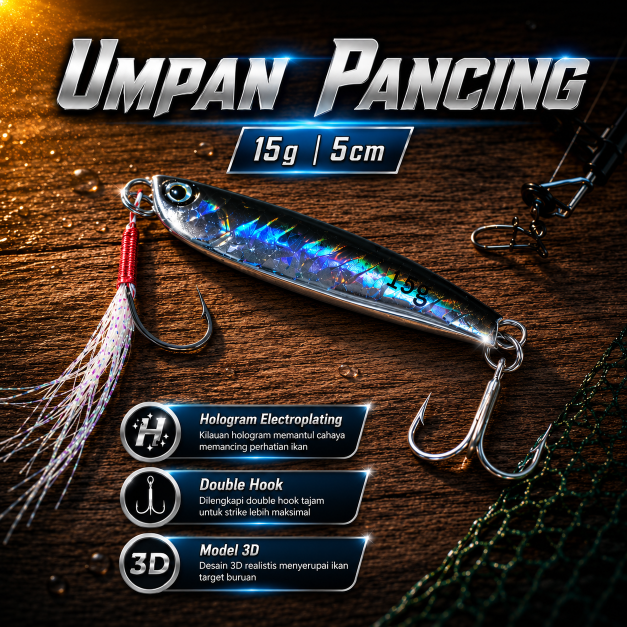 Galatam Umpan Pancing Ikan Bait Fishing Lure 5cm 15g - INU167 Gambar produk Galatam Umpan Pancing Ikan Bait Fishing Lure 5cm 15g - INU167 - Utama