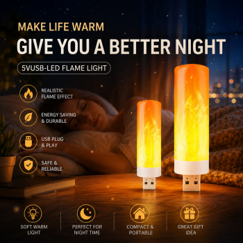 HZZKZZ Lampu LED USB Flame Effect Portable 5V - HZ20