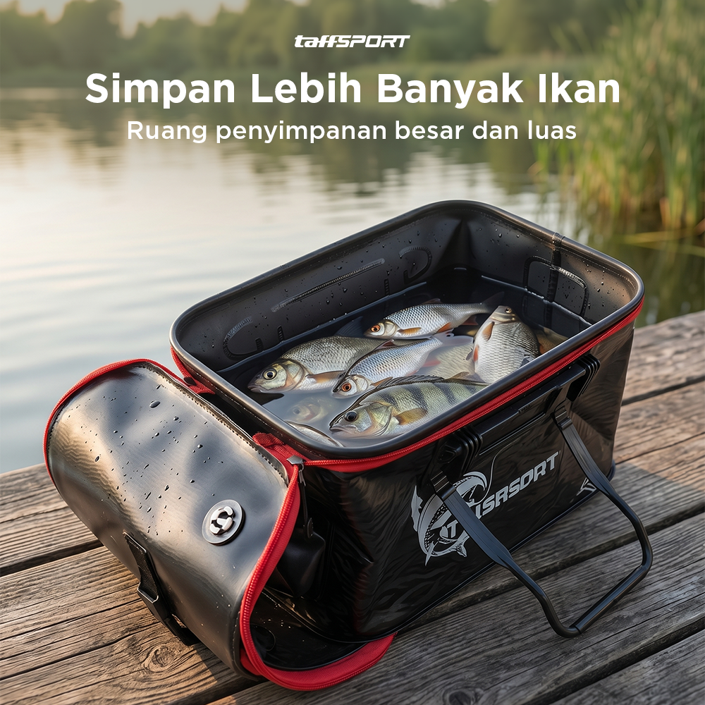 TaffSPORT Tas Pancing Ember Lipat 3D Waterproof EVA Fishing Bucket L - INU122 Gambar produk TaffSPORT Tas Pancing Ember Lipat 3D Waterproof EVA Fishing Bucket L - INU122 - 1