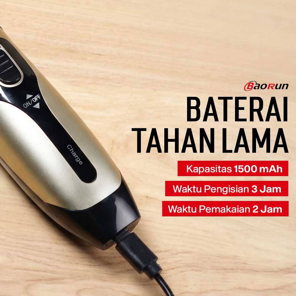 BaoRun Alat Cukur Bulu Hewan Anjing Kucing 4 Comb 1500mAh 20W 3.7V - C6 Gambar produk BaoRun Alat Cukur Bulu Hewan Anjing Kucing 4 Comb 1500mAh 20W 3.7V - C6 - 5