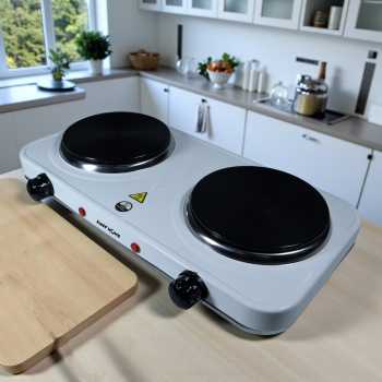 Gambar produk TaffHOME Kompor Listrik 2 Tungku Portable Hot Plate 2000W - WY-04B - 1