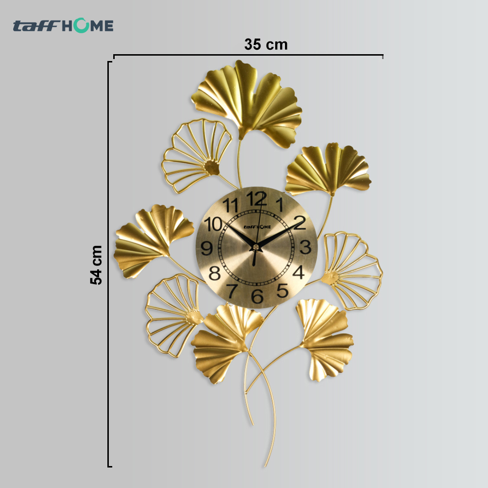 TaffHOME Jam Dinding Quartz Besi Ginkgo Biloba Silent Movement 54cm - MW-35 Gambar produk TaffHOME Jam Dinding Quartz Besi Ginkgo Biloba Silent Movement 54cm - MW-35 - 4