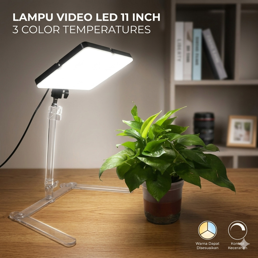 BEDIRO Lampu Video LED 11 Inch Live Broadcast Fill Light USB 3 Color - BD-P11 Gambar produk BEDIRO Lampu Video LED 11 Inch Live Broadcast Fill Light USB 3 Color - BD-P11 - 5
