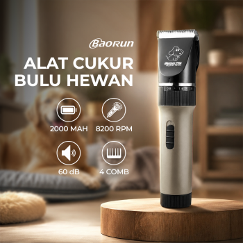 BaoRun Alat Cukur Bulu Hewan Anjing Kucing Domba 8200RPM 2000mAh 240V - P6