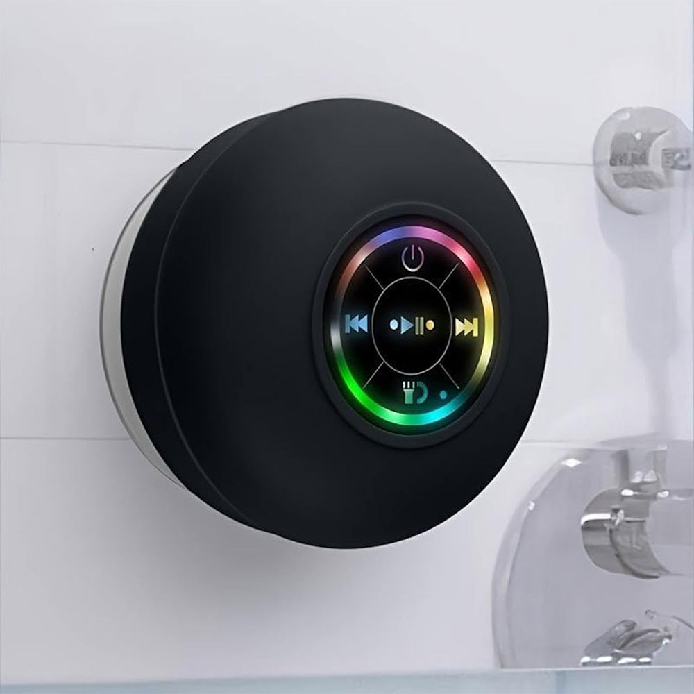 MONK Speaker Bluetooth Mini LED RGB Portable Waterproof Suction Cup - S-150 Gambar produk MONK Speaker Bluetooth Mini LED RGB Portable Waterproof Suction Cup - S-150 - Kemasan