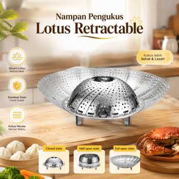 EH-LIFE Nampan Pengukus Lotus Steaming Tray Retractable - 6795