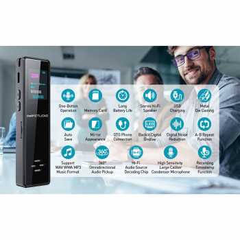 Gambar produk TaffSTUDIO Perekam Suara Portabel Voice Recorder Noise Reduction MP3 - ZD67 - 2