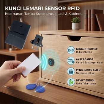 TaffHOME Security Kunci Lemari Sensor RFID Keyless Cabinet Door Lock - SCRFID