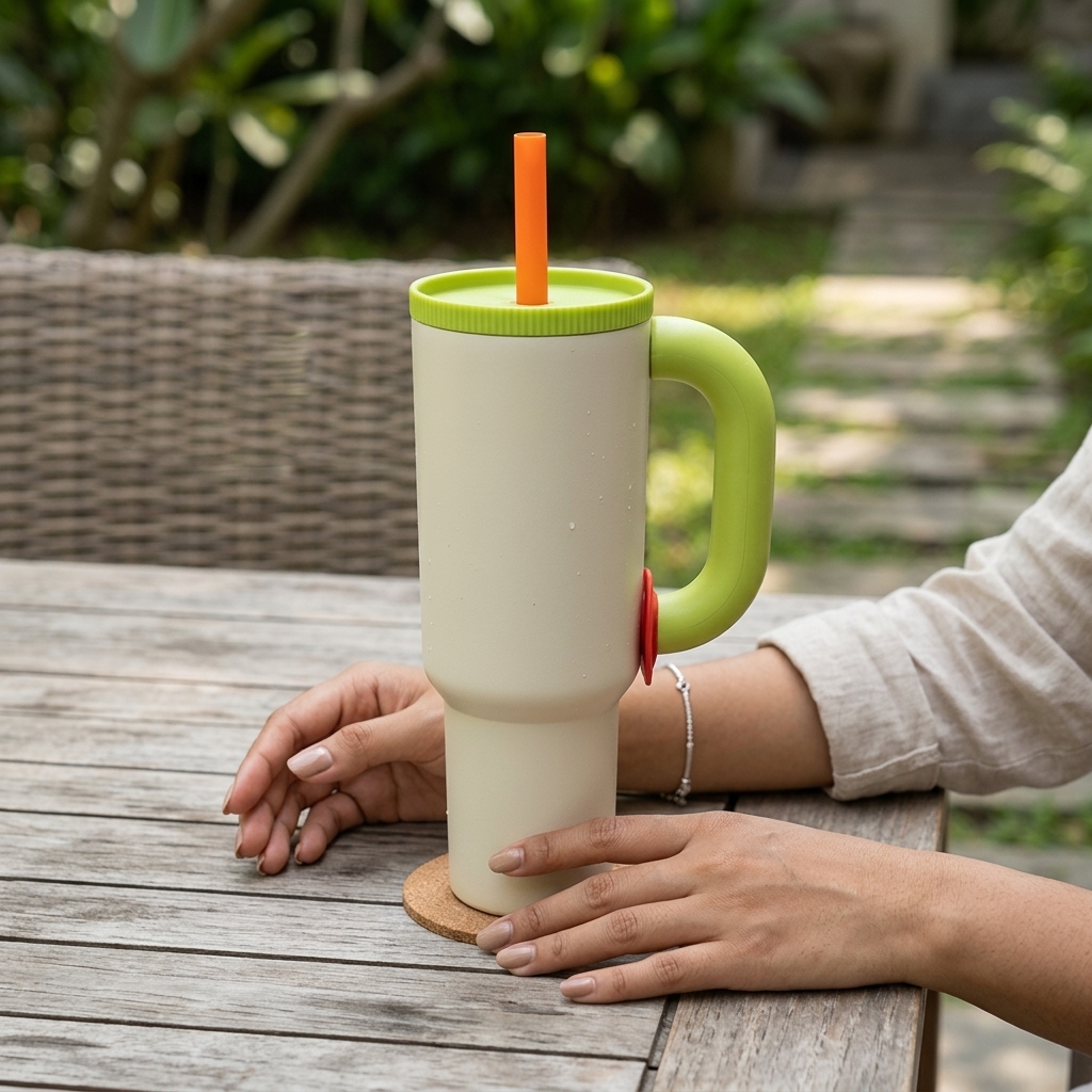 One Two Cups Botol Minum Tumbler Air Panas Dingin Handle Straw 1.2L - YS-1200 Gambar produk One Two Cups Botol Minum Tumbler Air Panas Dingin Handle Straw 1.2L - YS-1200 - 7