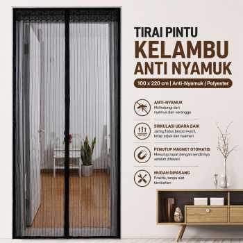 TaffHOME Tirai Pintu Anti Nyamuk DIY Kelambu Magnetic Door Velcro - HW33
