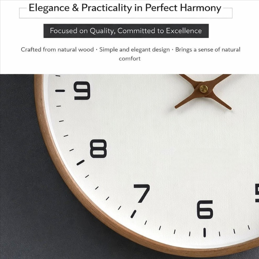 TaffHOME Jam Dinding Bulat Indoor Wall Clock Round Shape 30cm - MS40 Gambar produk TaffHOME Jam Dinding Bulat Indoor Wall Clock Round Shape 30cm - MS40 - 4
