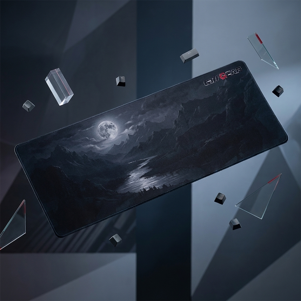 TaffGEAR Mouse Pad Gaming Moon Night River Desk Mat 800x300x2mm - YL-505 Gambar produk TaffGEAR Mouse Pad Gaming Moon Night River Desk Mat 800x300x2mm - YL-505 - 1