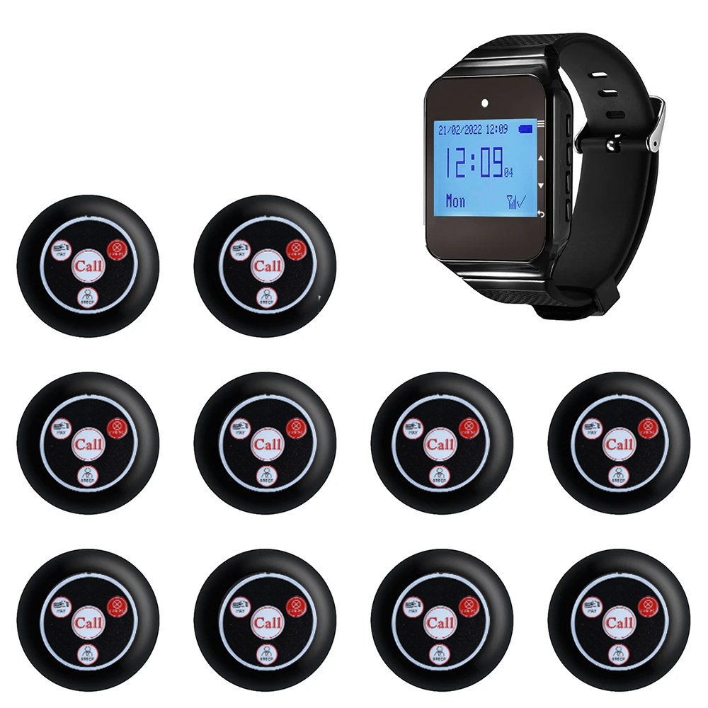 RTKS Waiter Calling System Watch Pager Panggil Pelayan 10 Transmitter - SU-R168 Gambar produk RTKS Waiter Calling System Watch Pager Panggil Pelayan 10 Transmitter - SU-R168 - 1