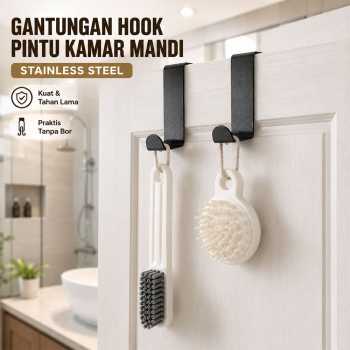 HIMSTO Gantungan Hook Cabinet Door Hanger Stainless Steel 2 PCS - HMS47