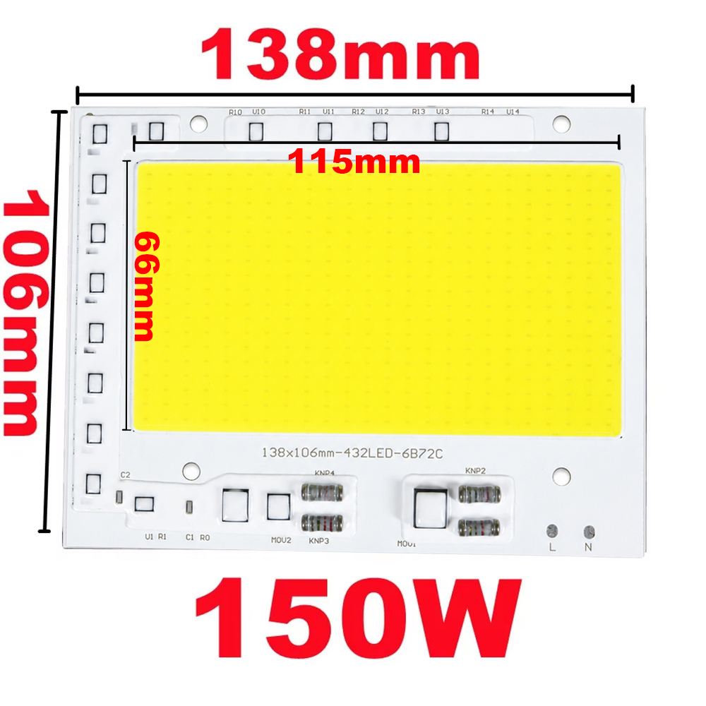 Ovicart LED COB Chip Driver Free 220V 5054 Lamp Board Beads 304 Cool White 6500K 150W - HO15 Gambar produk Ovicart LED COB Chip Driver Free 220V 5054 Lamp Board Beads 304 Cool White 6500K 150W - HO15 - 8