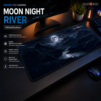 TaffGEAR Mouse Pad Gaming Moon Night River Desk Mat 300x600x3mm - YL-510