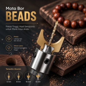 HUHAO Mata Bor Tasbih DIY Wooden Beads Ball Maker Drill Bit 6-12mm - R02