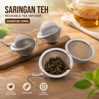 Gambar produk One Two Cups Saringan Teh Reusable Tea Filter Infuser Strainer 70mm - K520 - Utama