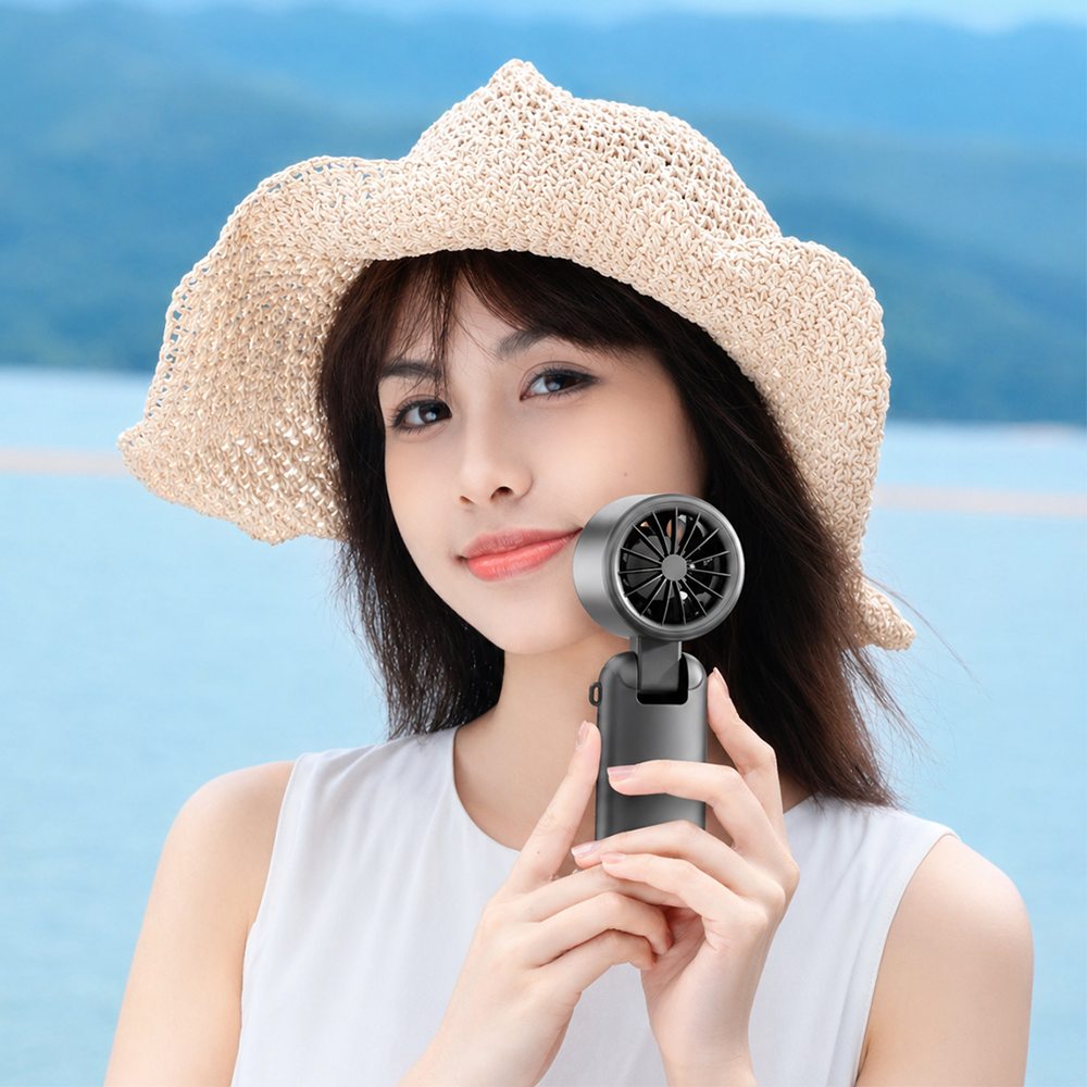 GRE Kipas Mini Portable Handheld Fan 100 Speed Settings 1800mAh - S17 Gambar produk GRE Kipas Mini Portable Handheld Fan 100 Speed Settings 1800mAh - S17 - 5